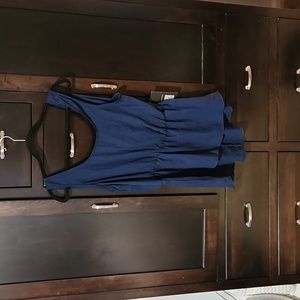 Navy Blue Dress Top